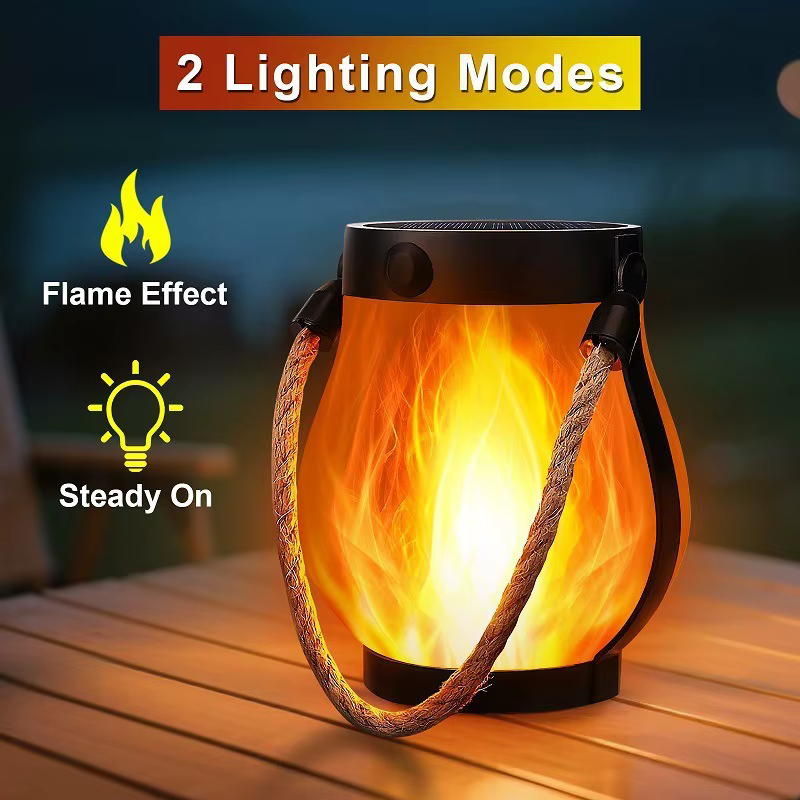 Lampes solaires à flamme pour le camping en plein air