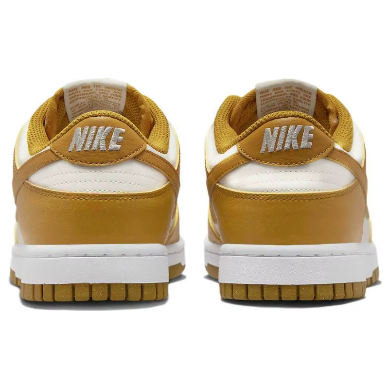 Nike Dunk Next Nature White Wheat Chaussures de skate basses pour femmes, résistantes à l'usure, à semelle souple, en tissu écologique, DN1431-001