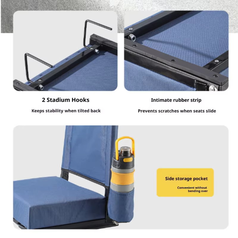Siège stade Portable, facile à transporter, avec poignée ergonomique, chaise pliable colorée solide pour transport sans