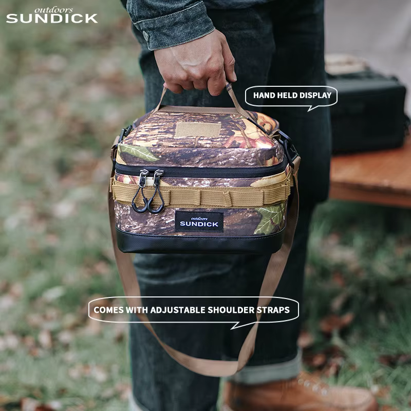 Sac de rangement isotherme pour bols et tasses de camping en plein air