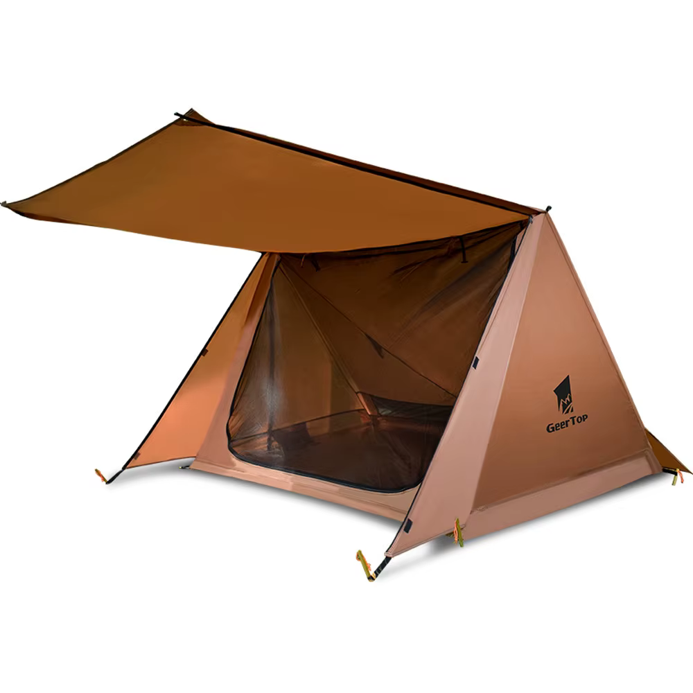 Abri de tente de camping monocouche pour deux personnes