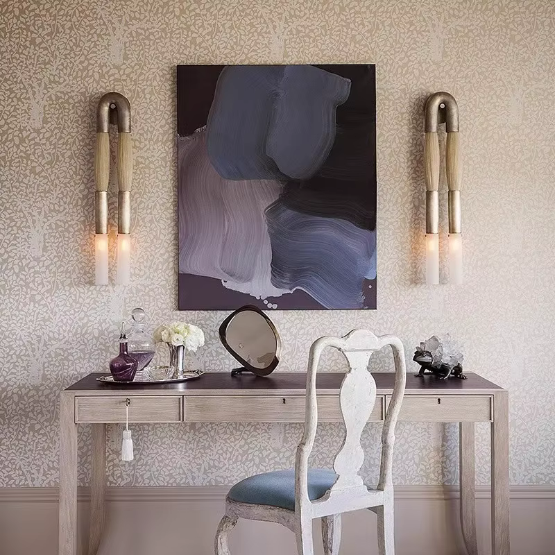 Appareil-chapeau en laiton Led lustre américain Vintage marron cuivre suspension pour chambre salle à manger salon appliques
