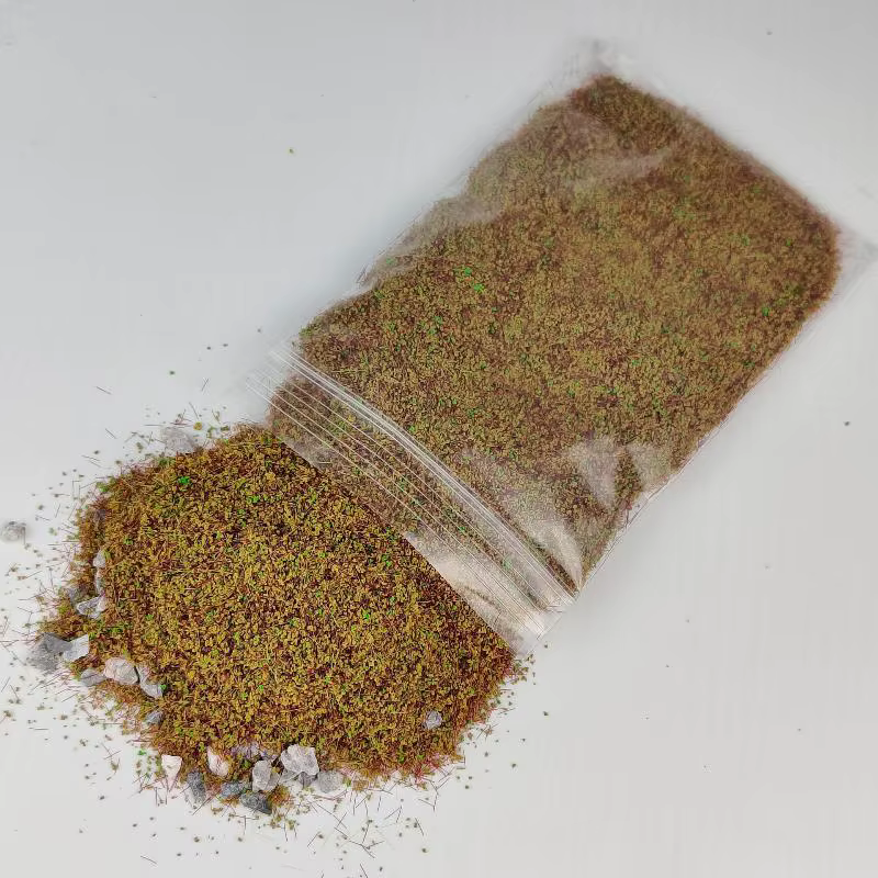 Table de sable de pelouse simulée, 30 g/sac, aménagement paysager Miniature avec végétation de pierre, modèle de bricolage mixte avec poudre d'herbe en pierre