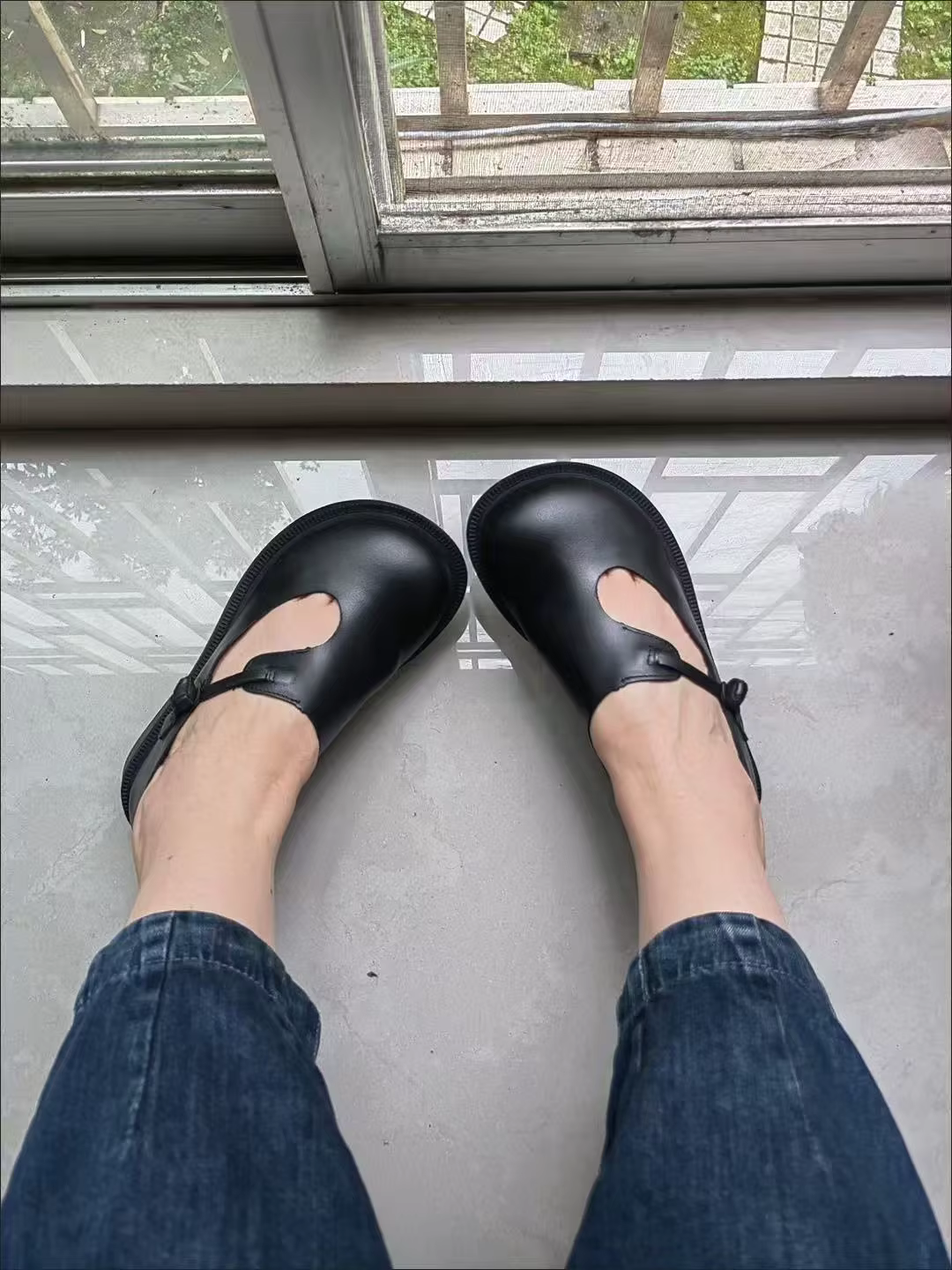 Careaymade-Chaussures en cuir véritable à tête ronde pour femmes, chaussures simples originales respirantes faites à la main, grandes chaussures rétro nationales