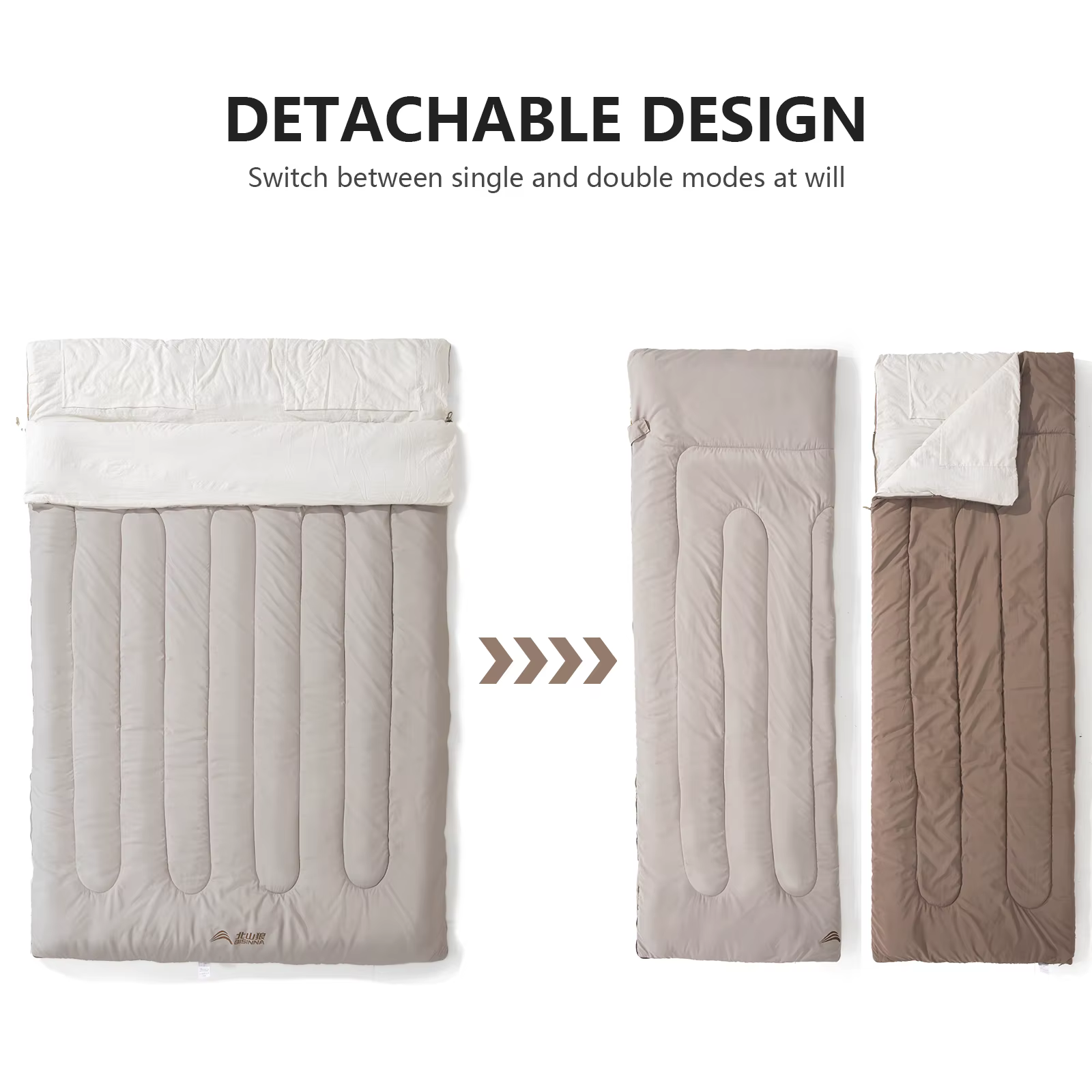 BSWolf Sac de couchage de camping pour 2 personnes Sac