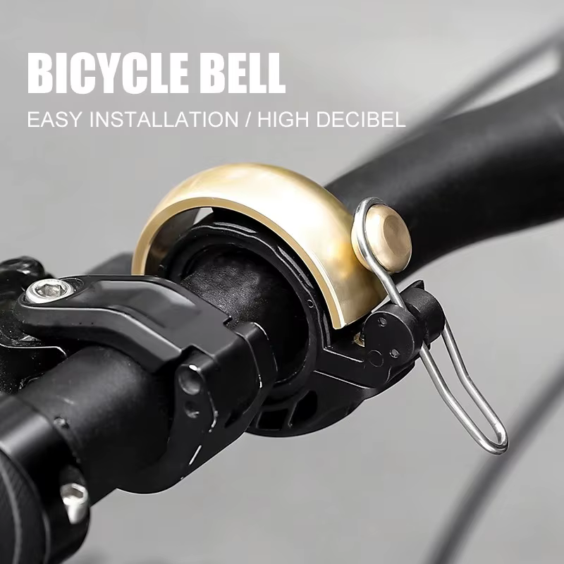 Sonnette de vélo Vintage, forte et pliable, pour vélo de montagne, mains rétro en cuivre, accessoires de personnalité