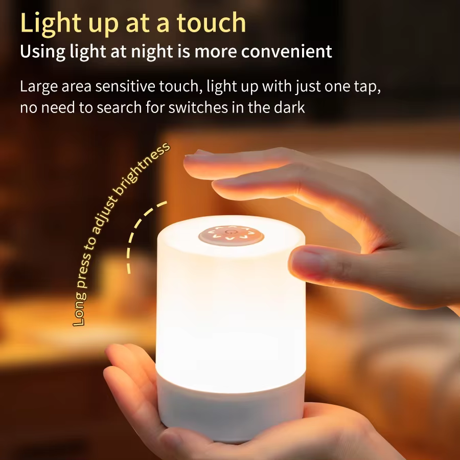 LED tactile lueur veilleuse télécommande synchronisation gradation chambre de bébé chambre éclairage lampe de Table décoration chevet lampe de couchage