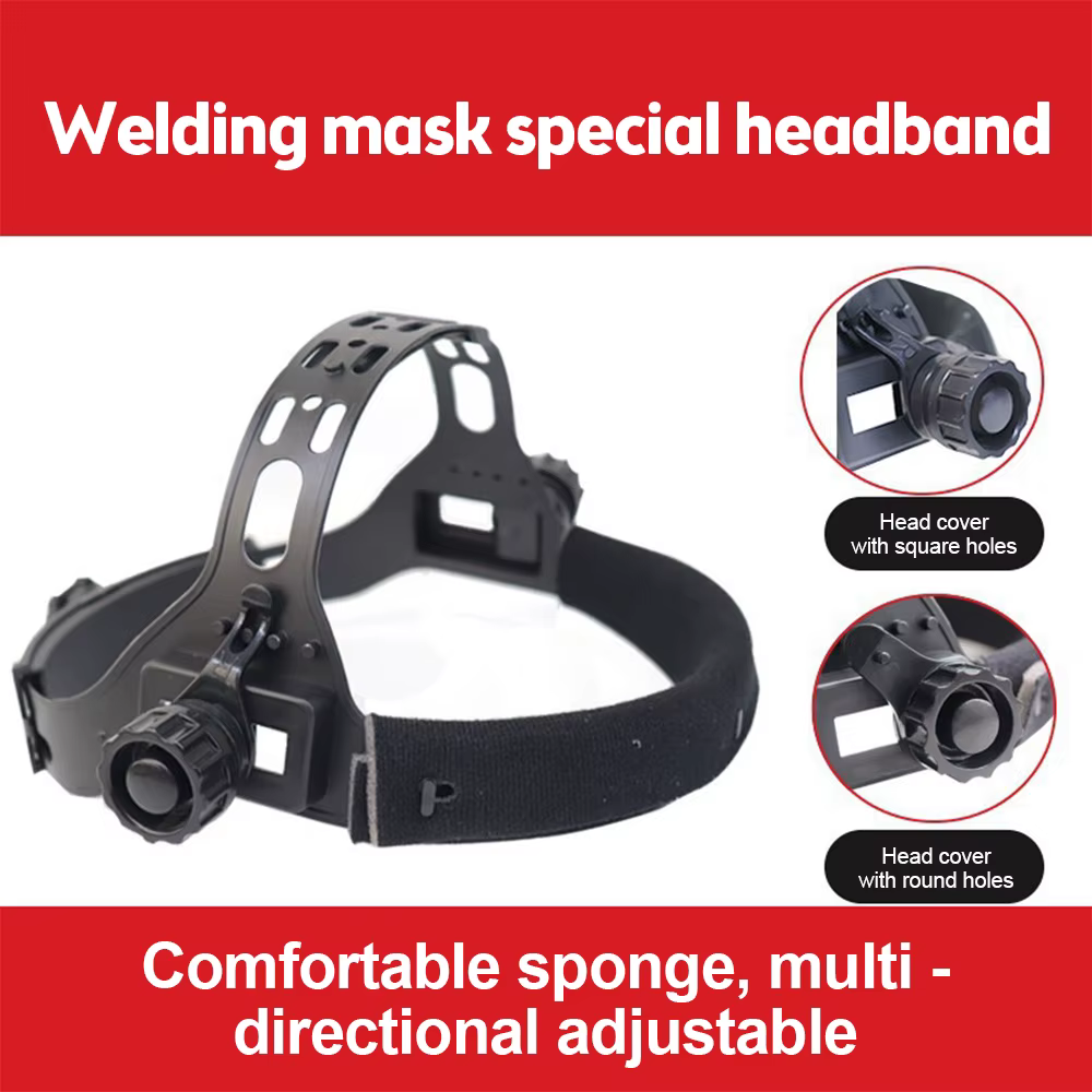 Accessoires pour masque de soudeur : Bandeau de remplacement réglable pour casque de soudage (trous carrés/ronds)