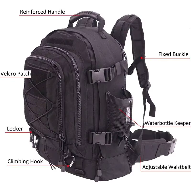 65L Grande Capacité En Plein Air Tactique Sac À Dos Hommes Molle Sac À Dos Étanche Escalade Voyage Camping Randonnée