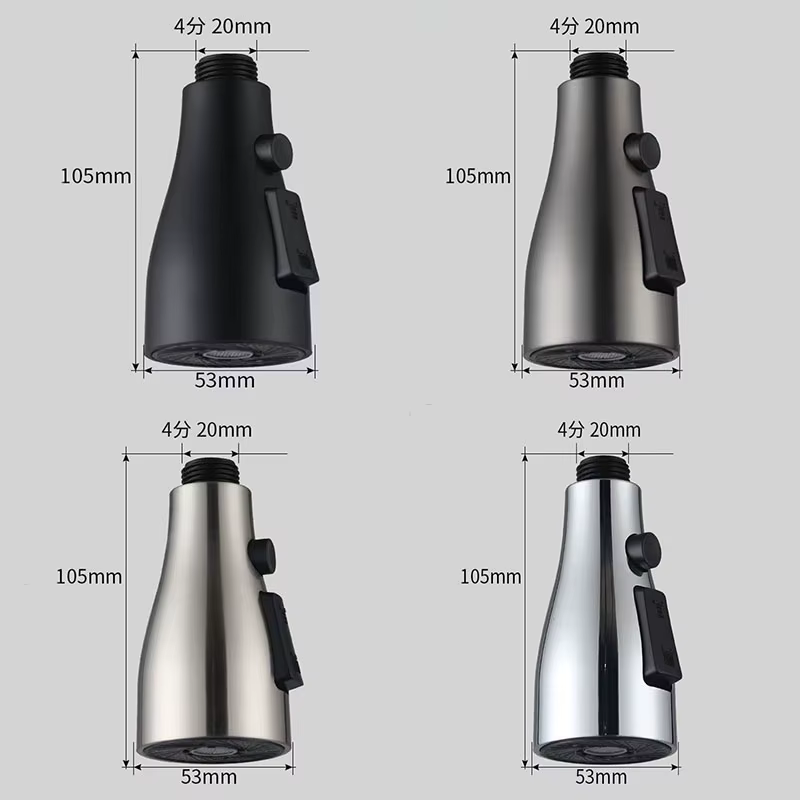 Accessoires de robinet de cuisine, remplacement de la buse de pulvérisation, 3 modes, tête de pulvérisation ABS pour lavabo de salle de bain, connexion 1/2 pouces