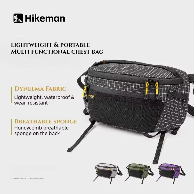 Hikeman 2.0 Sac de taille Dyneema imperméable UrltraLight multi-poches pour le cyclisme
