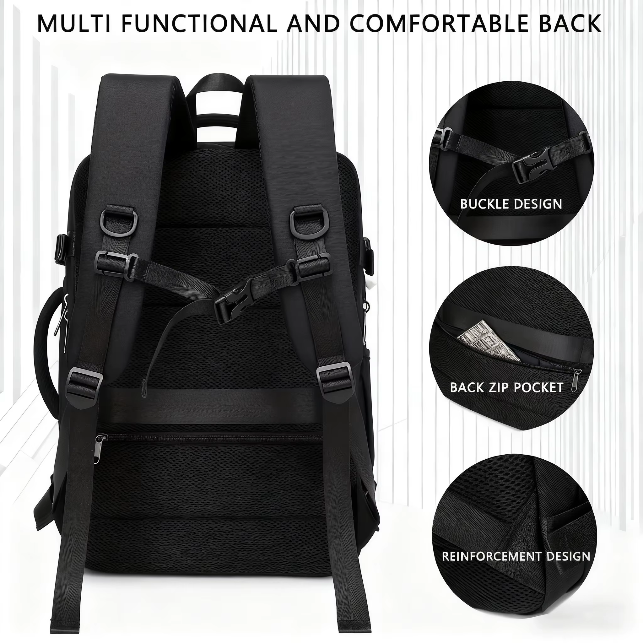 Sac à dos sous vide, sac à dos extensible de 60 litres avec compression