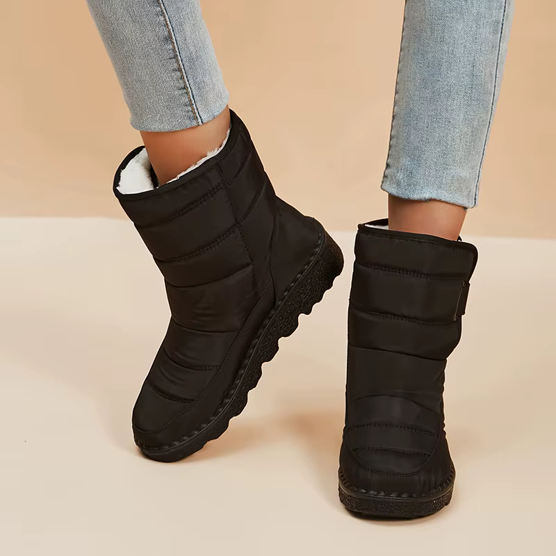 Bottes de neige rembourrées en coton imperméables pour femmes