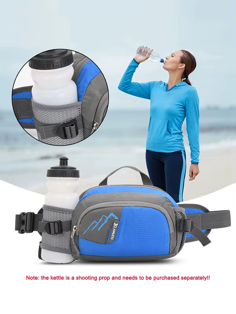 Sac banane de course avec porte-bouteille, étanche, pour le cyclisme, la course à pied, la randonnée et l'hydratation