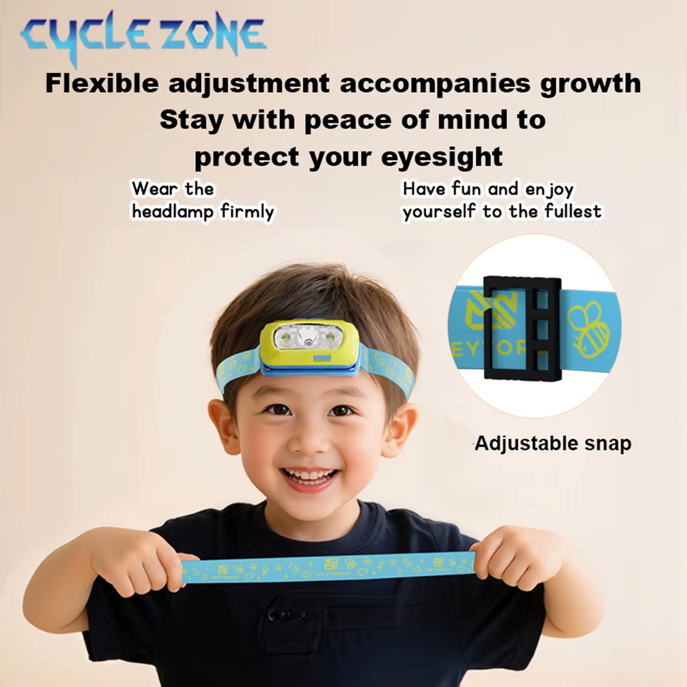 Enfants LED phares capteur phare type-c Rechargeable tête lampe de poche