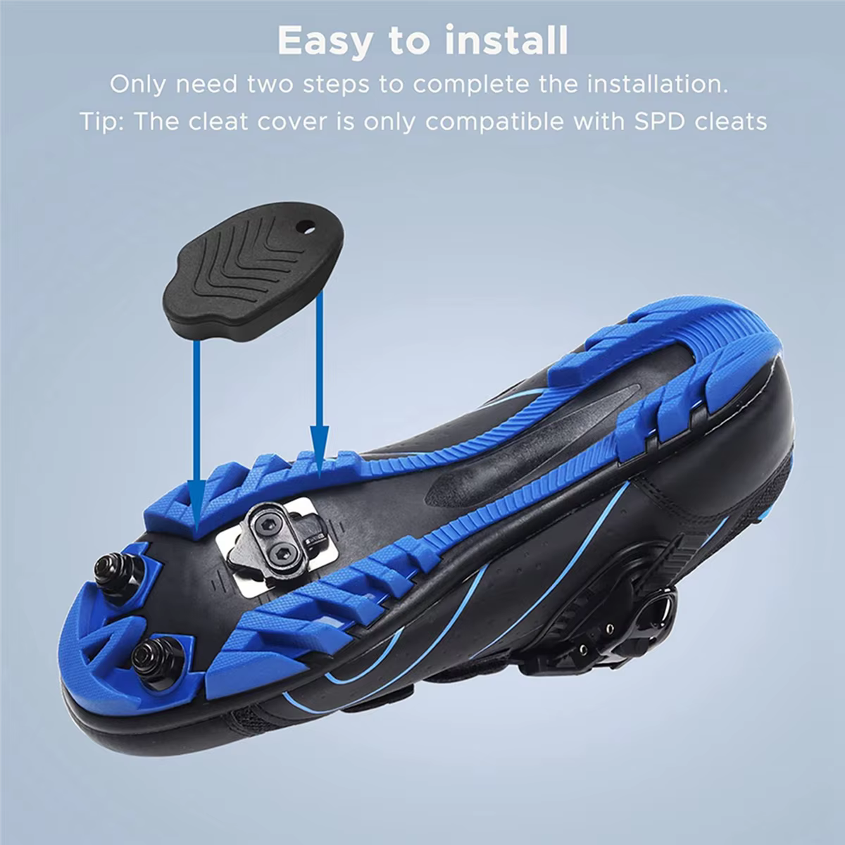 RYOST SPD Couvre-crampons, Couvre-crampons de vélo durables compatibles avec les crampons Shimano SM-SH51 SPD, 1 paire