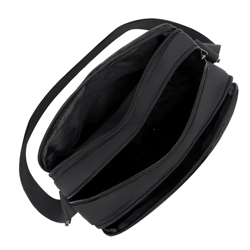 Sac à bandoulière pour homme en nylon imperméable, sac messager professionnel multi-compartiments, sac fourre-tout pour le travail, les voyages, les trajets quotidiens, style urbain
