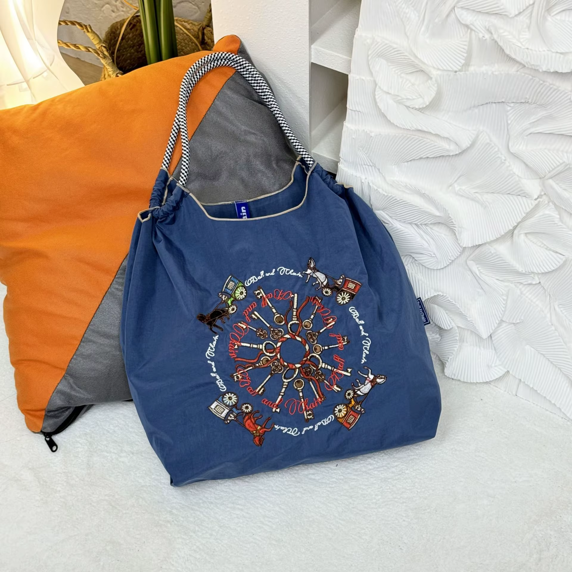 Sac de Shopping brodé de célébrité d'internet de style japonais d'été pour femmes