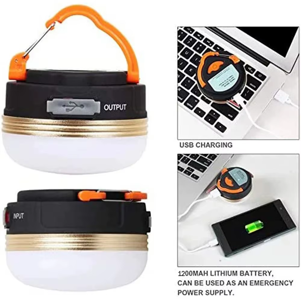 Lumière extérieure puissance Camping lanterne tentes lampe 1200 mah USB Rechargeable Portable