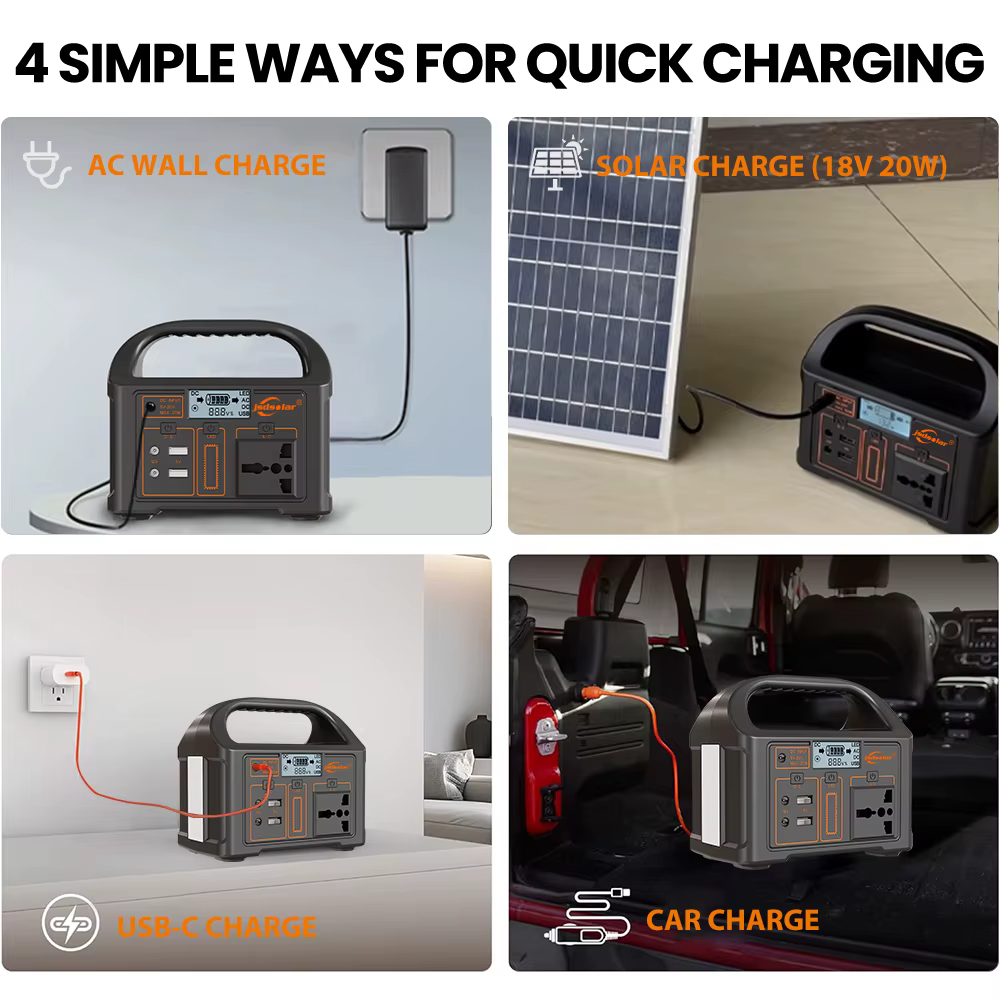 Jsdsolar Générateur solaire portable 300W 500W