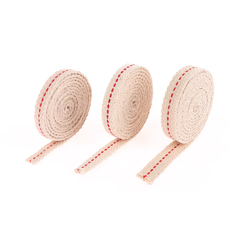 Mèche de lampe à kérosène en coton tressé, huile plate pour lanterne, 1m