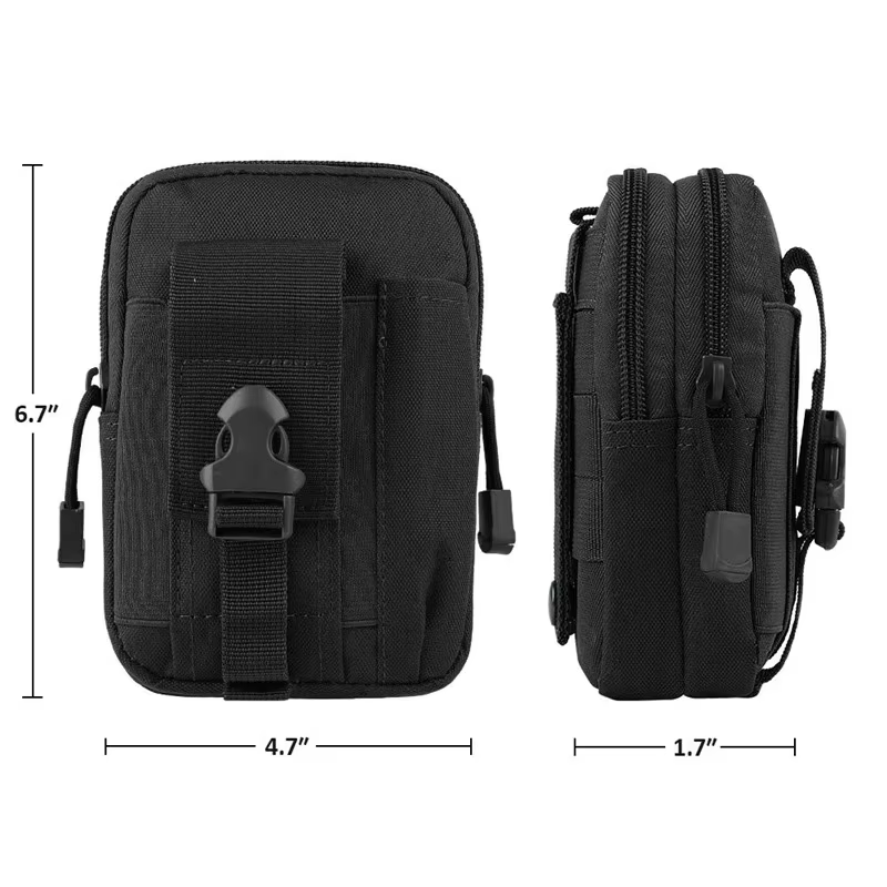 Sac de ceinture pour hommes, sac de taille d'extérieur, camouflage étanche, accessoires de sport et de chasse, sac de rangement pour téléphone portable en nylon Molle