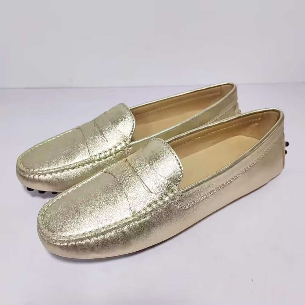 Chaussures Simples Doudou en Cuir Véritable