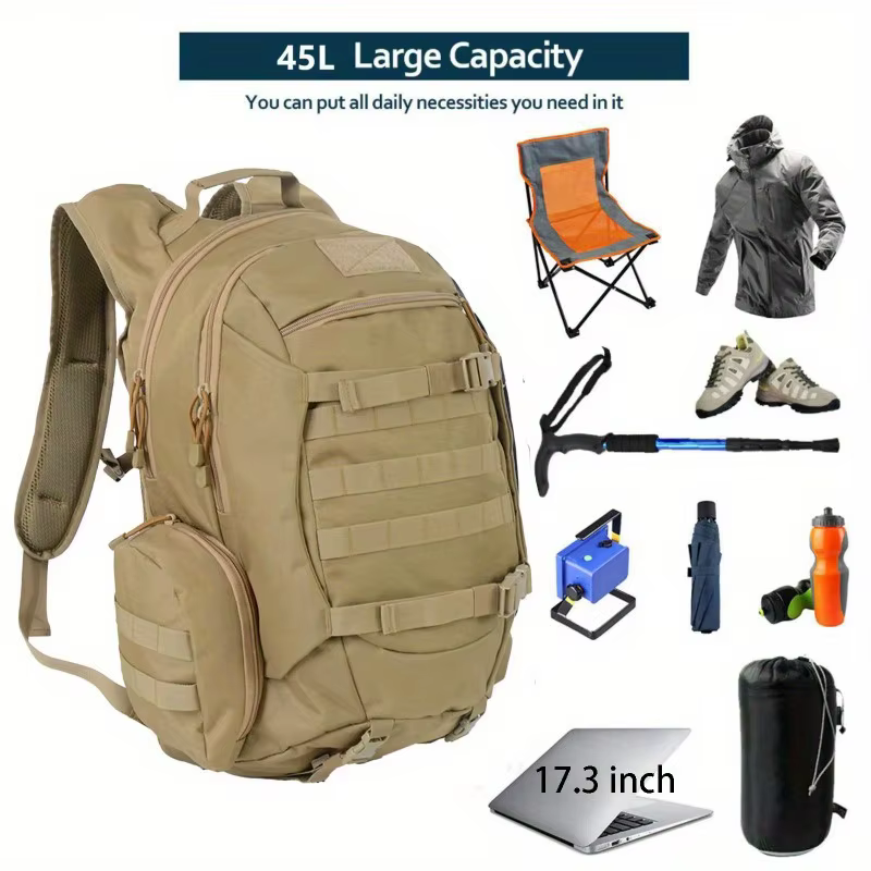 45L pêche chasse sac à dos sacs à dos en plein air sport Camping randonnée Trekking