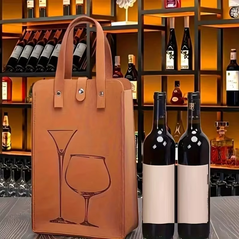 Nouveau Feutre vin rouge sac cadeau Double vin