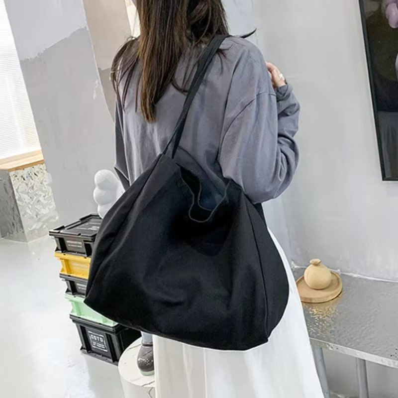 Fourre-tout en toile de grande capacité pour femmes, sac à main d'épicerie réutilisable, sacs de voyage initiés, haute qualité, cuillère à soupe, décontracté, 03/powder