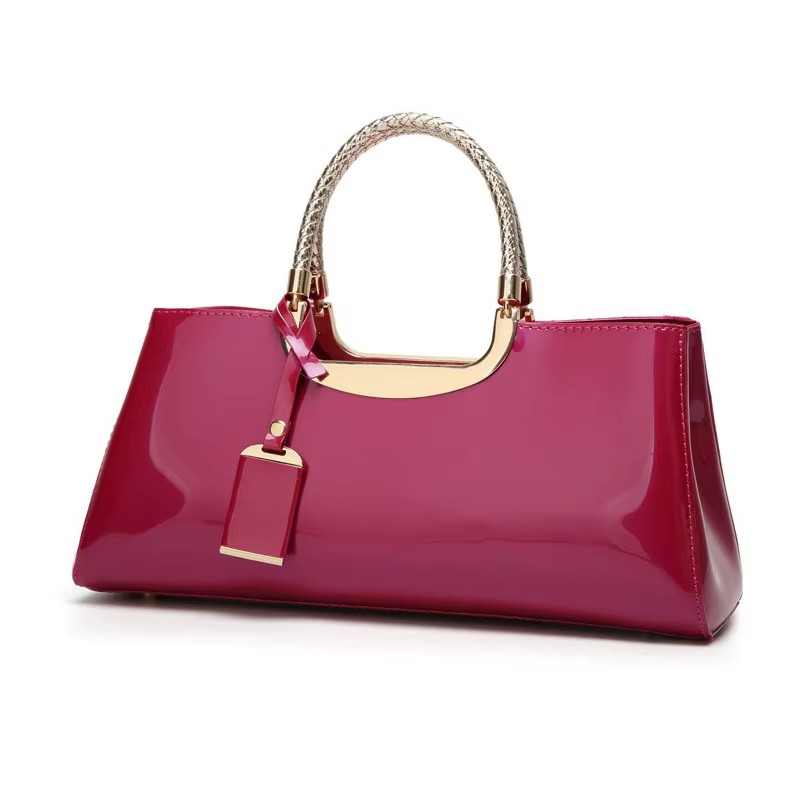 Nouveau Sac Bandoulière Tendance en Cuir Verni Brillant 2026, Sac à Main Simple et Polyvalent, Sac de Soirée pour Femme