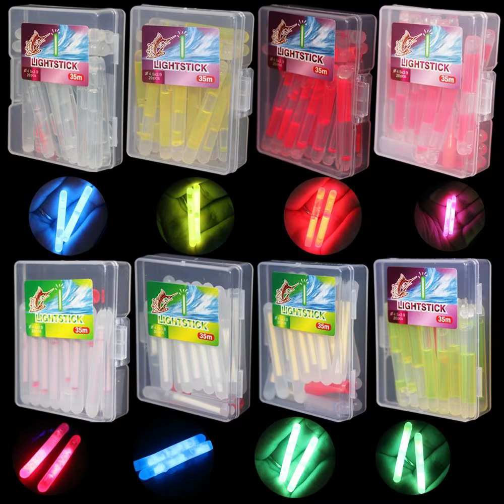 Accessoire Clip sur canne à pêche bâton lumineux lueur sombre lumière chimique Fluorescent