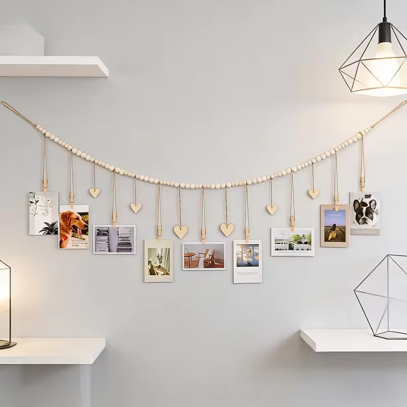 Support photo de style bohème, idéal pour décorer les salons, les chambres et les salles de classe.