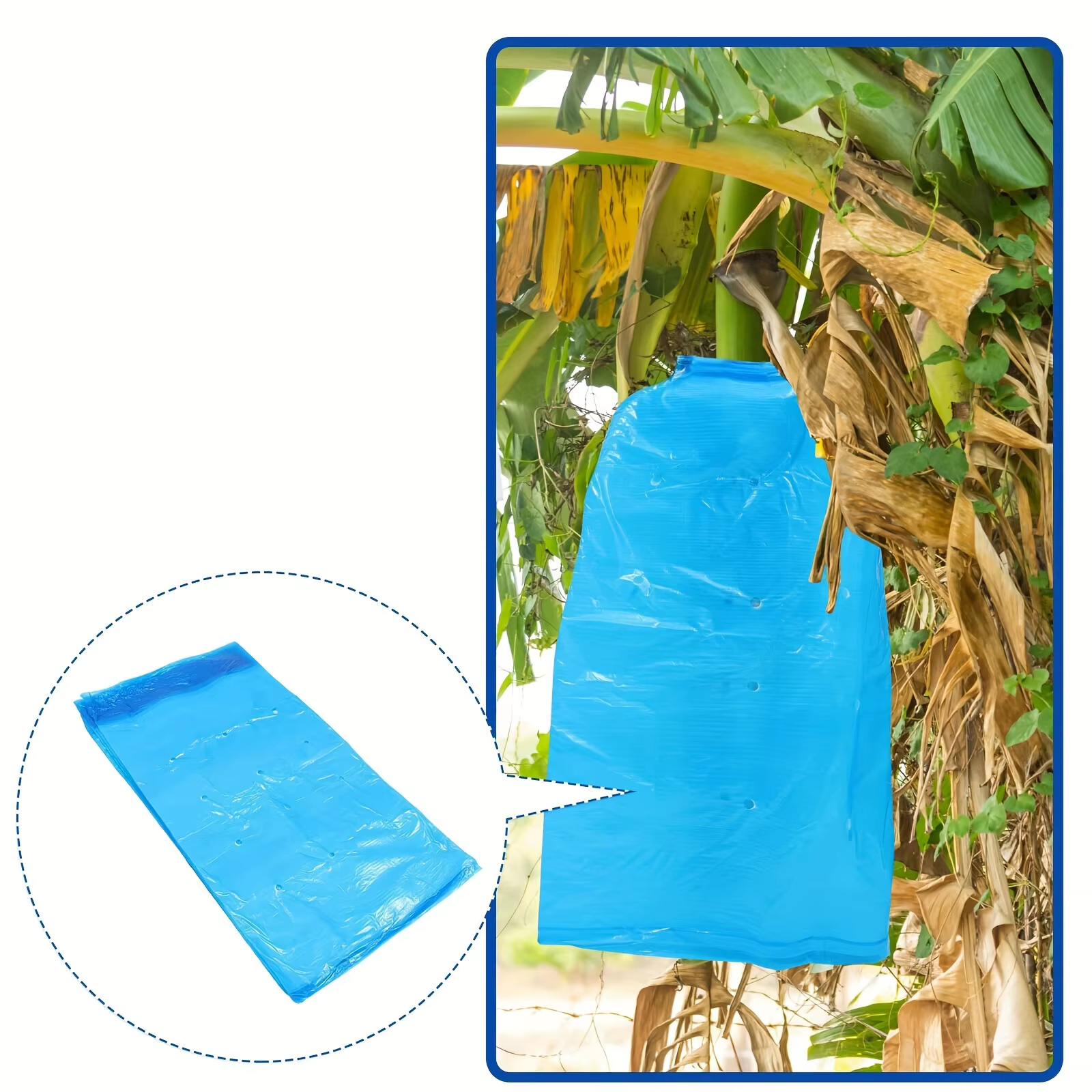 5 pièces banane sac de culture filet barrière banane Ripen sac réutilisable produire protection sac étanche à la pluie fruits résistant à la pluie bananes hiver
