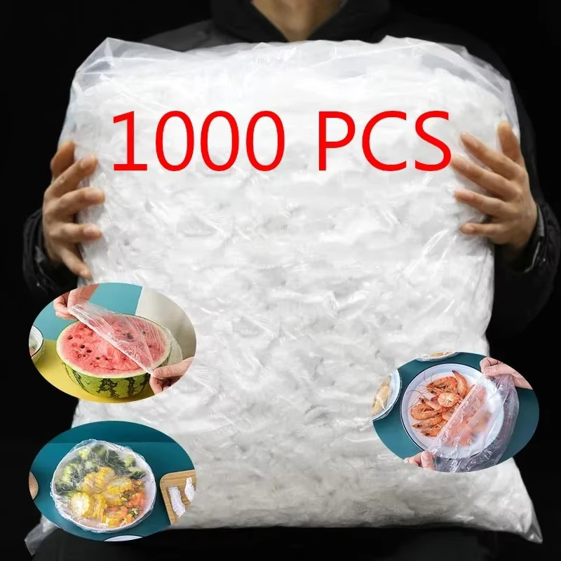Couvercle alimentaire jetable Saran Wrap, couverture intestinale de qualité alimentaire, sac en plastique de conservation de la fraîcheur, accessoires de rangement de cuisine, couvercle de bol élastiq