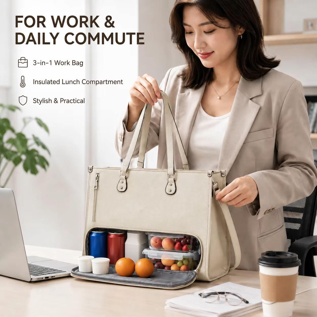 Sac de travail 3-en-1 avec compartiment isotherme