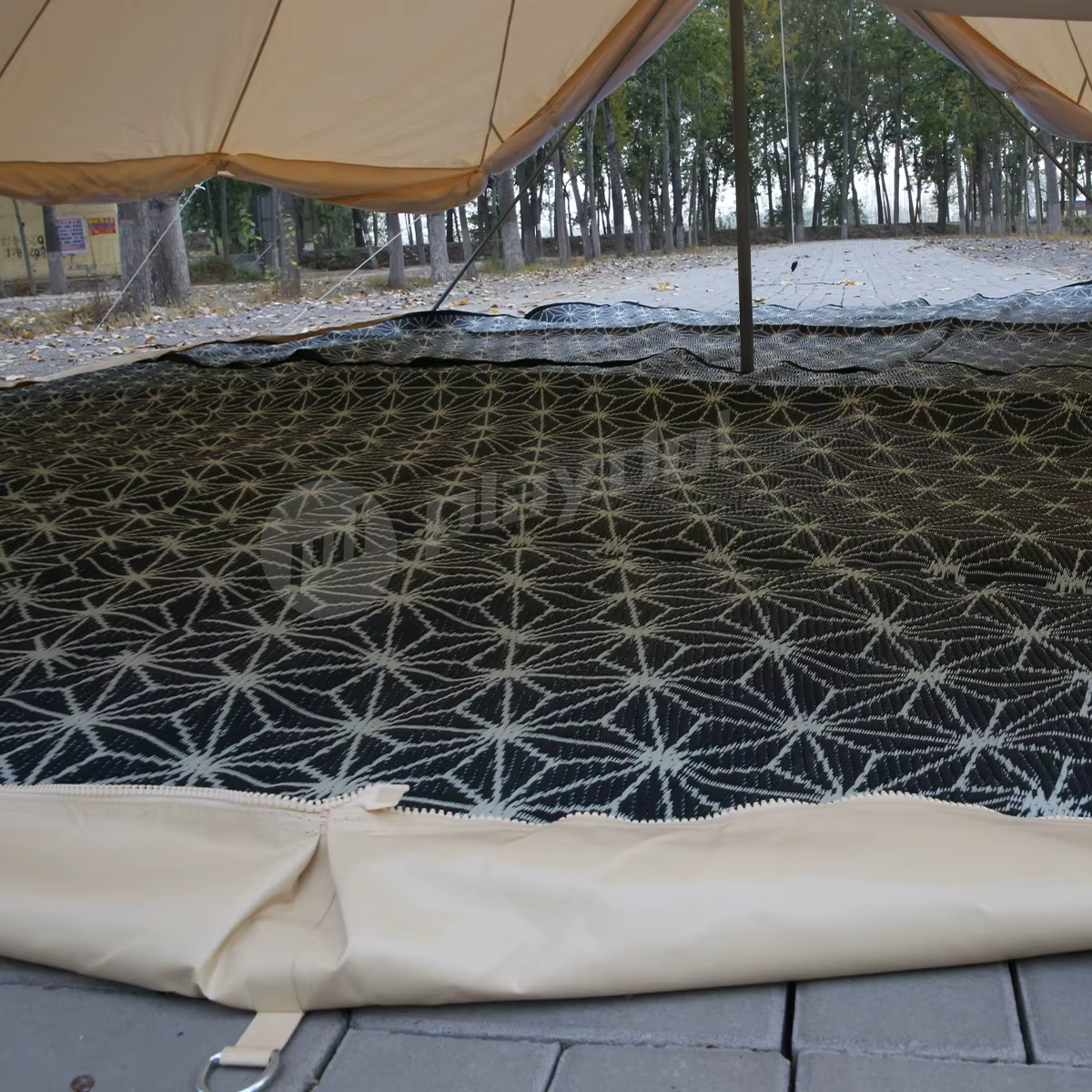Tapis de sol de luxe en toile de coton imperméable de 5 m pour tente cloche – Offre spéciale pour le glamping