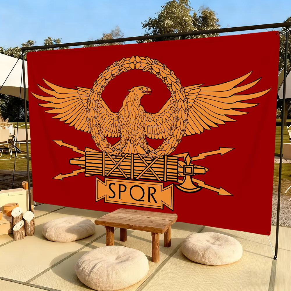 Drapeau S-Senatus-s Logo S-SPQR-r pour Bar de Camping en plein air, fête de pique-nique, décoration de la maison, bannière d'ornements