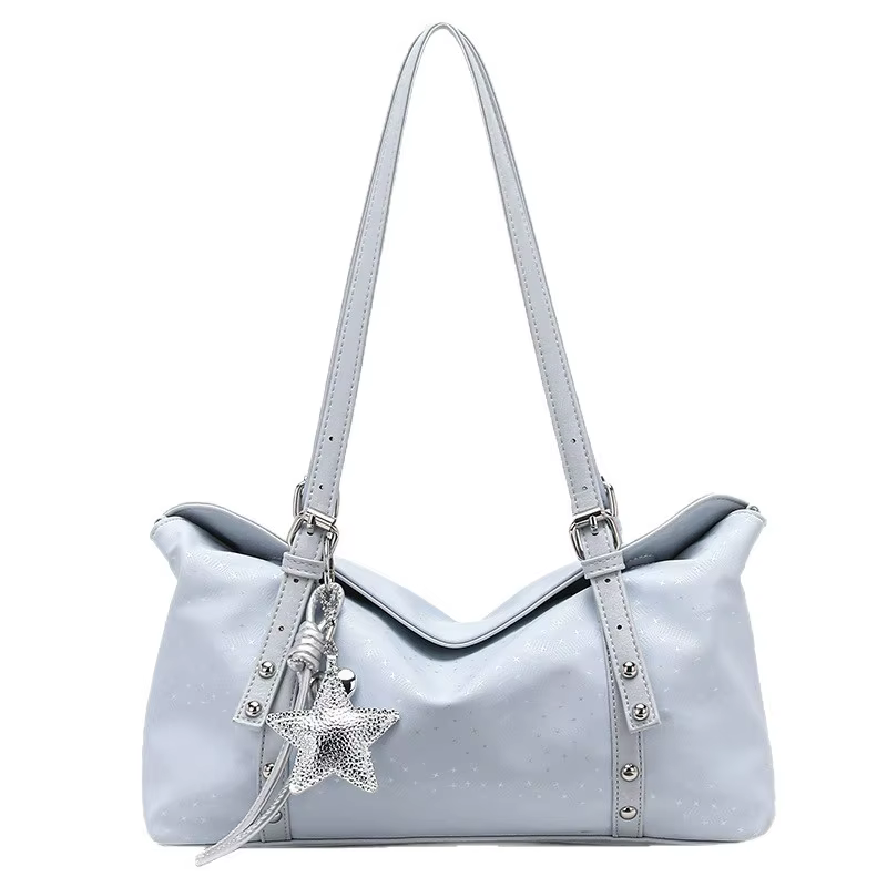 Sac à bandoulière élégant et simple pour le quotidien, nouveau style rétro 2026, sac Boston sous le bras pour femme, sac bowling en cuir PU style coréen
