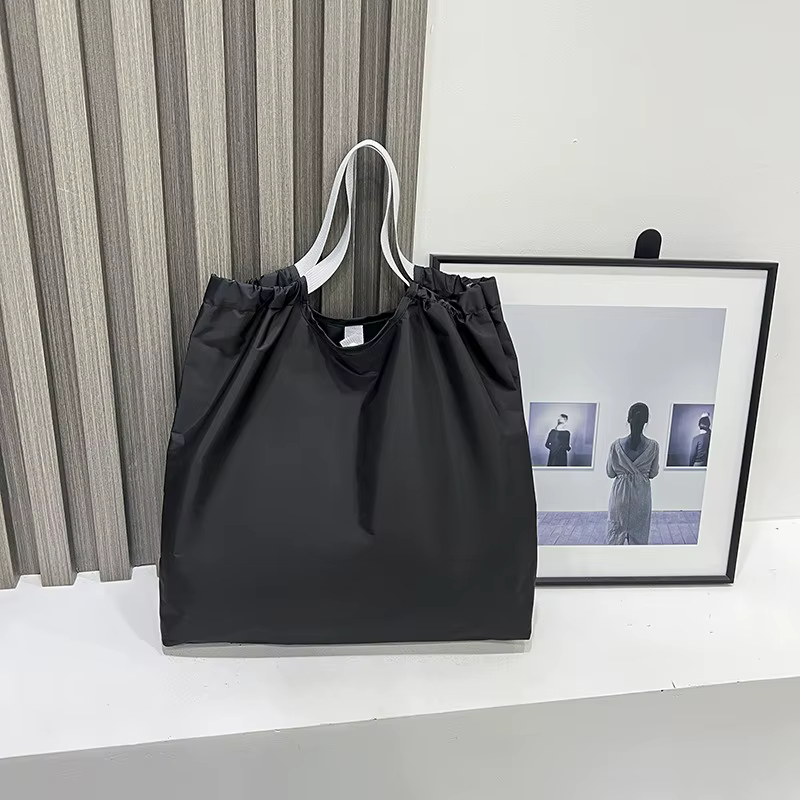 Grand sac de courses réutilisable, Portable en tissu Oxford, étanche, cordon de serrage, pliable, organisateur Simple, sac à main de rangement