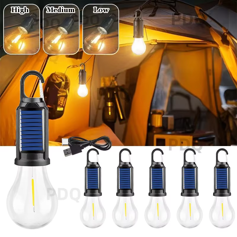 Lampe solaire de Camping ampoules en plein air USB charge