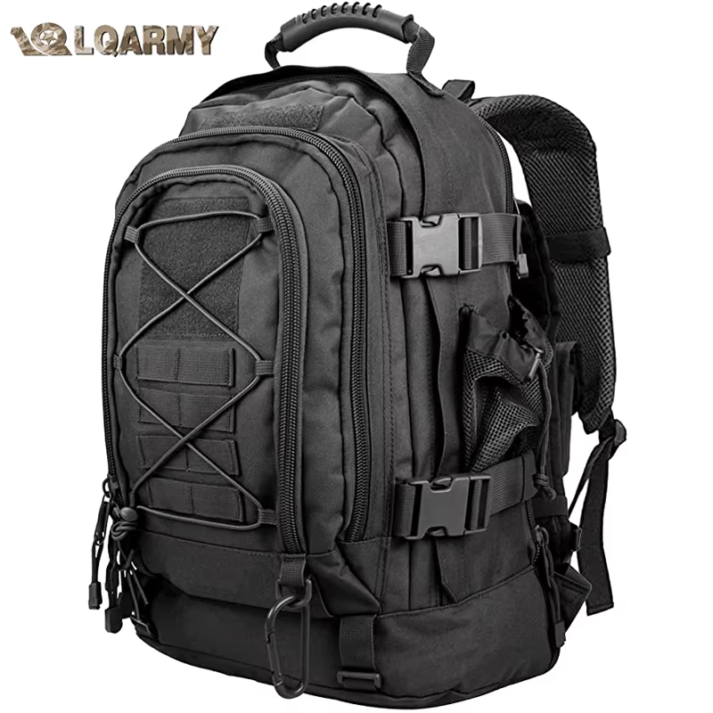 LQARMY 60L sac à dos tactique militaire sac à dos d'assaut de l'armée en plein air 3 jours sac à dos de voyage extensible randonnée Molle Bug Out sac