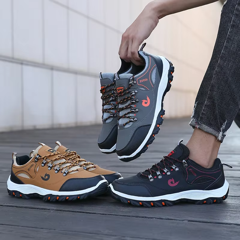 Bottes de randonnée baskets noires pour hommes chaussures d'alpinisme imperméables et durables