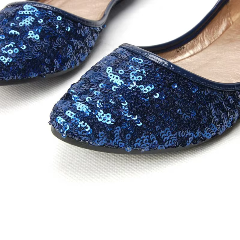 BEYARNE-Chaussures plates à paillettes pour femmes, style classique de célébrité, ballerine pour dames, livraison gratuite, nouveau