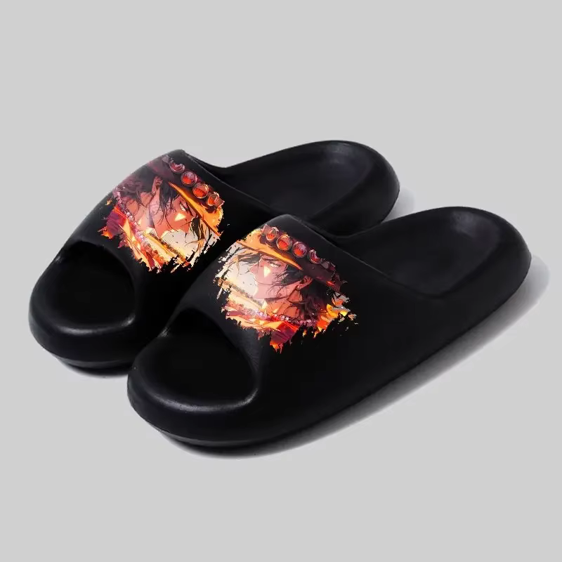 Une pièce Luffy Zoro mignon dessin animé fond souple tongs personnalité élégant et confortable hommes et femmes sandales cadeau de vacances