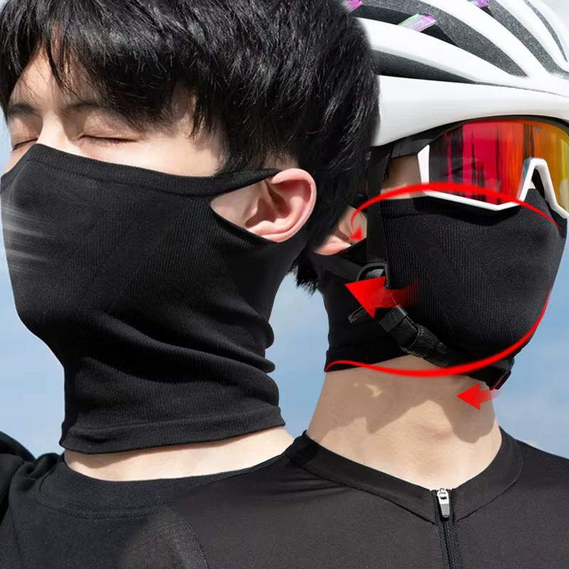 Sport plein visage respirant Protection solaire cyclisme vélo couverture faciale masques réutilisables randonnée Camping course cache-cou écharpe douce