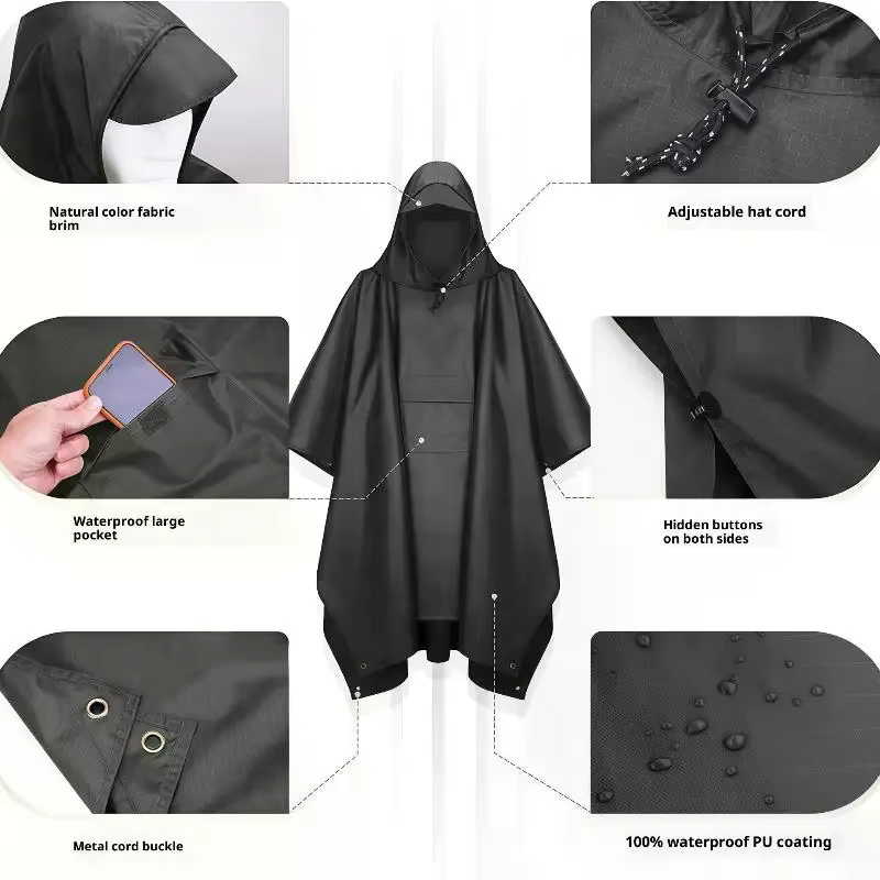 Manteau de pluie imperméable de voyage