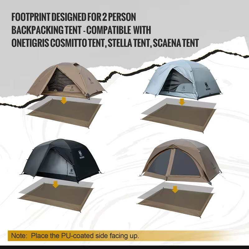 Tapis de Camping avec empreintes de pieds de tente extérieure