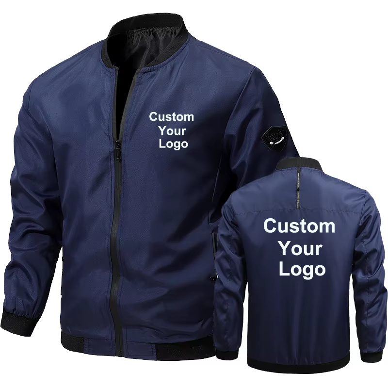 Blouson aviateur Sportedly pour hommes, personnalisez votre logo, mode décontractée, nouveau