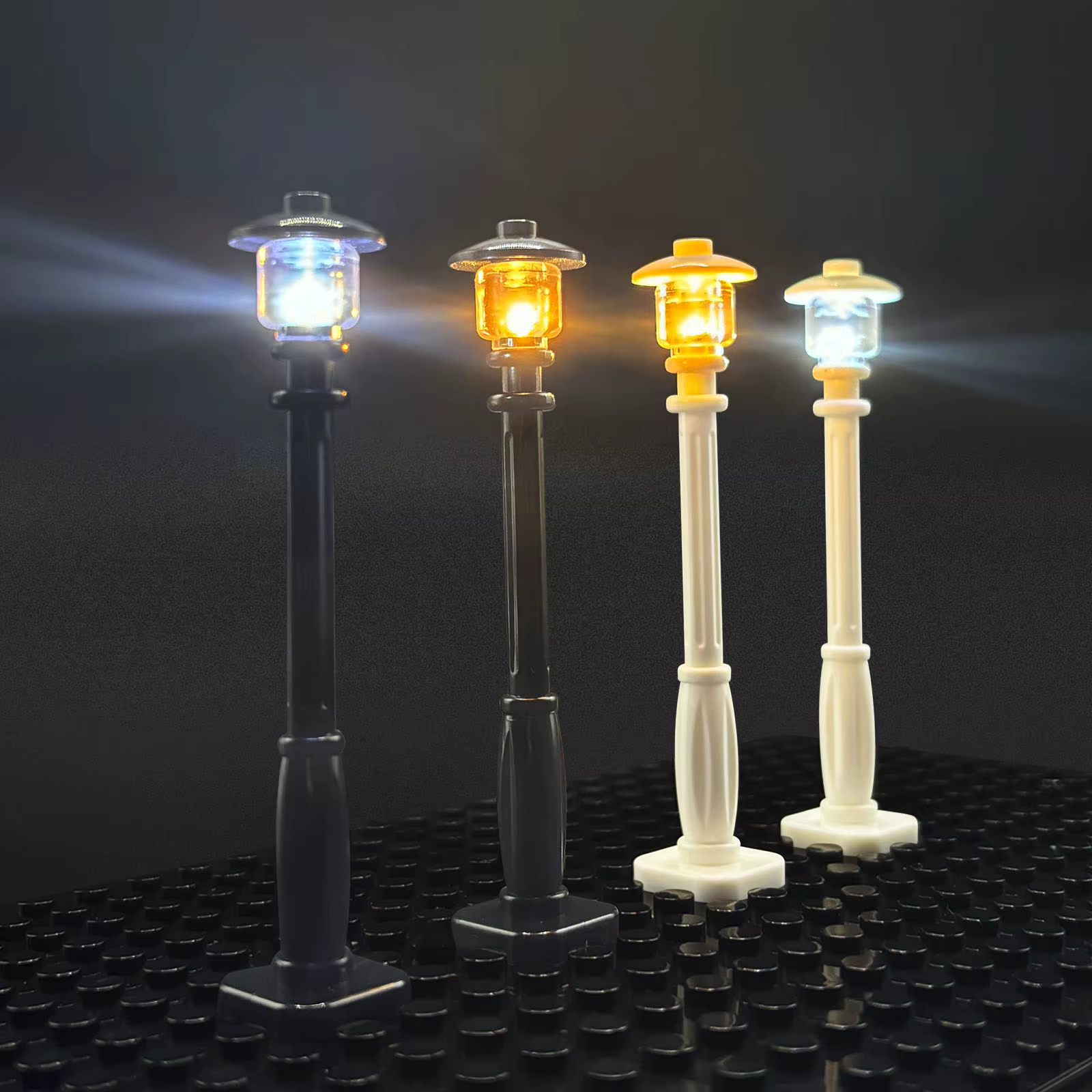 Lampadaire de ville lumineux LED 10 pièces, lampe de bloc de construction alimentée par USB, accessoires d'éclairage MOC